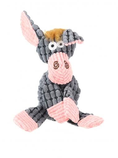 animALL Hračka Dog Osel kostkovaný plyš 23 cm
