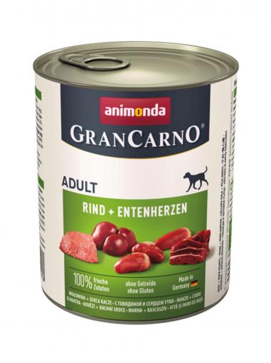 Animonda GranCarno konzerva hovězí, kachní srdce 800 g