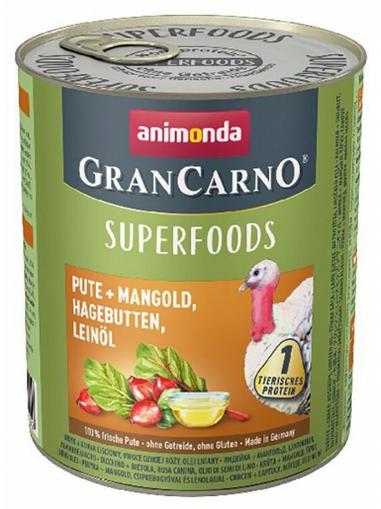 Animonda GranCarno konzerva Superfoods krůta, mangold, šípky, lněný olej 800 g