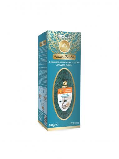 AQUA Magic Zeolite deodorant pro kočičí WC Orange&cinnamon 500 g