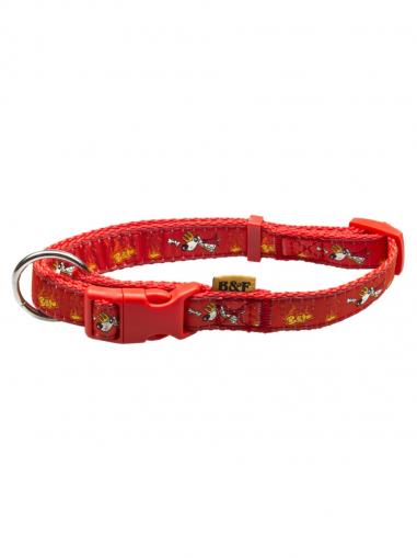 BafPet Obojek popruh ANDĚL & ĎÁBEL červený 38-60 cm/20 mm