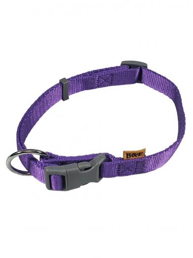 BafPet Obojek popruh JEDNOBAREVNÝ fialový 40-66 cm/25 mm