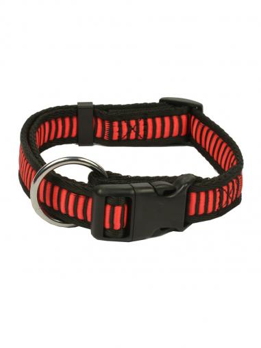 BafPet Obojek popruh ŽEBŘÍK červený 38-60 cm/20 mm
