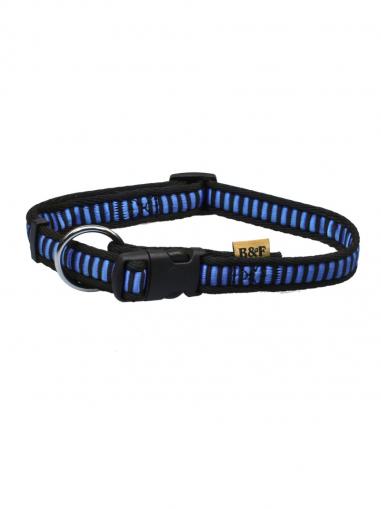 BafPet Obojek popruh ŽEBŘÍK modrý 38-60 cm/20 mm