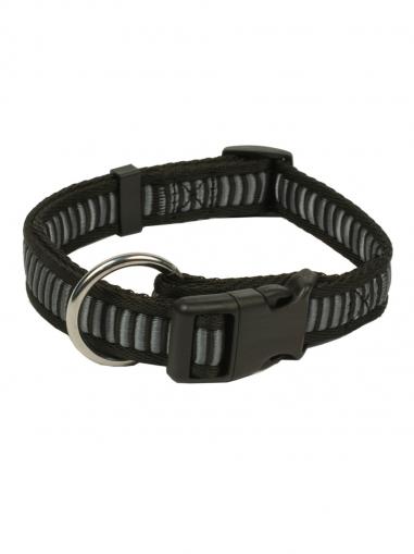 BafPet Obojek popruh ŽEBŘÍK šedý 38-60 cm/20 mm