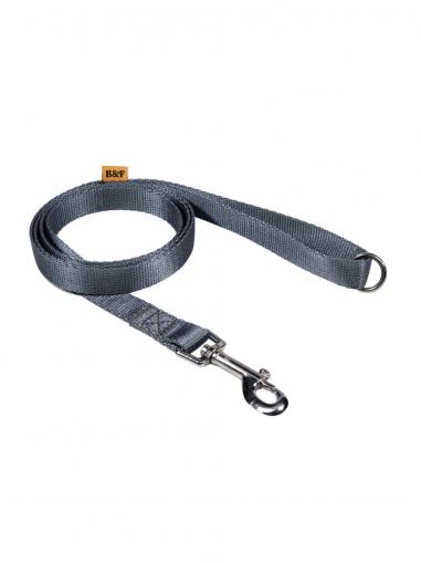 BafPet Vodítko popruh JEDNOBAREVNÉ šedé 150 cm/25 mm