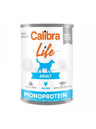 Calibra Dog Life konzerva Adult Chicken with rice 400 g