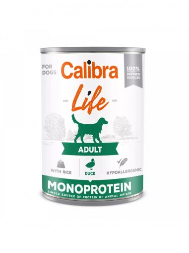 Calibra Dog Life konzerva Adult Duck with rice 400 g