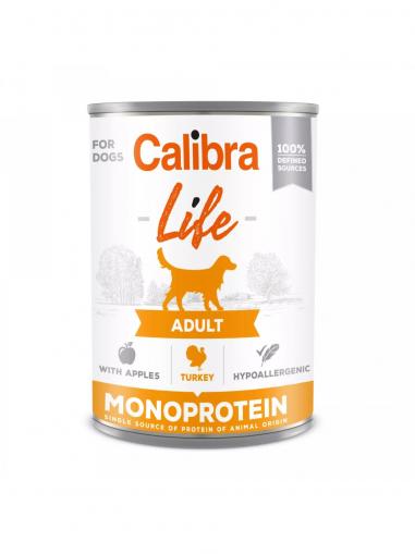Calibra Dog Life konzerva Adult Turkey with apples 400 g