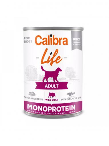 Calibra Dog Life konzerva Adult Wild boar with cranberry 400 g