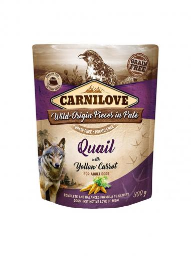 Carnilove Dog Pouch Paté Quail with Yellow Carrot 300 g