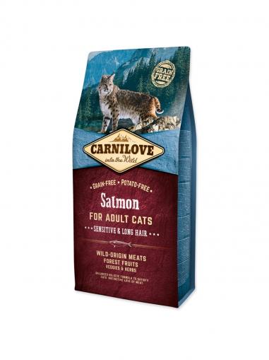 Carnilove Salmon for Adult Cats Sensitive & Long Hair 6 kg