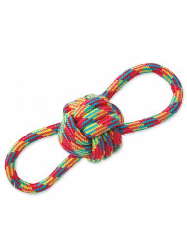 Dog Fantasy Hračka přetahovadlo osmička+uzel 22 cm