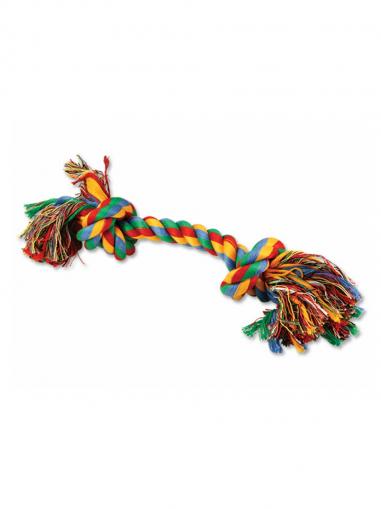 Dog Fantasy Uzel bavlněný barevný 2 knoty 30 cm