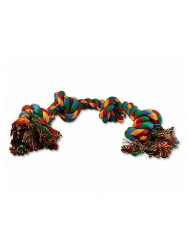 Dog Fantasy Uzel bavlněný barevný 4 knoty 60 cm