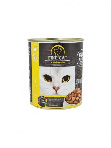Fine Cat Konzerva pro kočky drůbeží 830 g