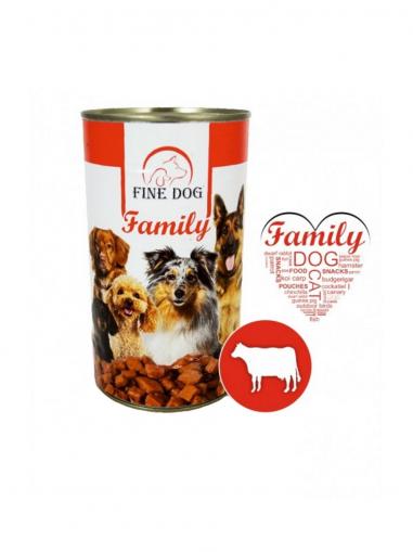 Fine Dog Family konzerva hovězí 1240 g