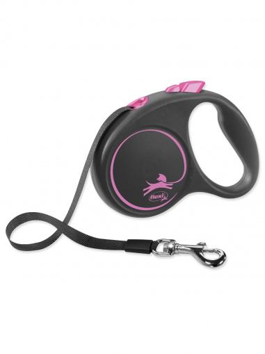 Flexi Black Design páska S 5 m růžové