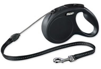 Flexi Classic New lanko M 5 m černé do 20 kg