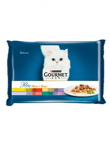 Gourmet Perle Multipack mini filetky DUO maso ve šťávě 4x85 g