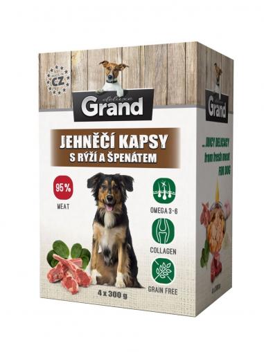 Grand DELUXE kapsa jehněčí s rýží a špenátem 4x300 g