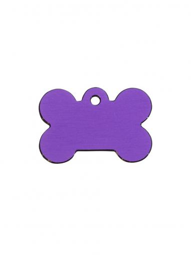 Psí známka Hi-line Kost velká fialová 38x26 mm