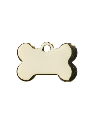 Psí známka Prestige Kost velká zlatá 38x26 mm