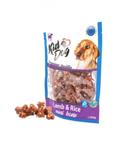 Kiddog Jehněčí maso s rýží MINI kostičky 250 g