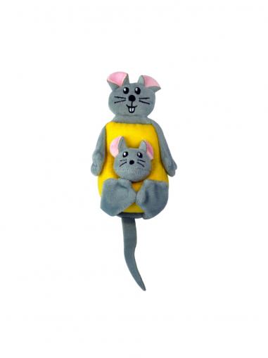 Kong Hračka plyš cat Pull-A-Partz Cheezy