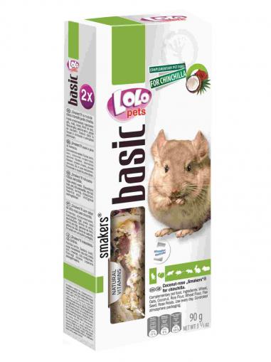 LOLOPets Smakers 2 klasy s kokosem a lístky růže pro činčily 90 g