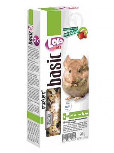 LOLOPets Smakers 2 klasy s ovocem a ořechy pro činčily 90 g
