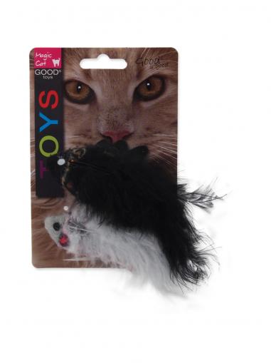 Magic Cat Hračka rybka se vzorem chrastící a catnip mix 2 ks 11 cm