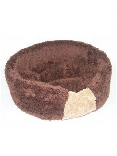 Marysa Pelíšek fleece DE LUXE hnědá/hnědá 65 cm