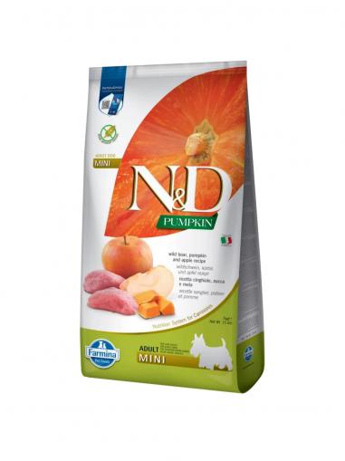 N&D Pumpkin Dog GF Wild Boar & Apple Adult Mini 800 g