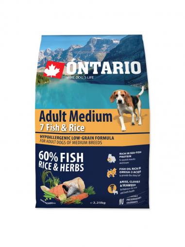 Ontario Adult Medium Fish & Rice 2,25 kg