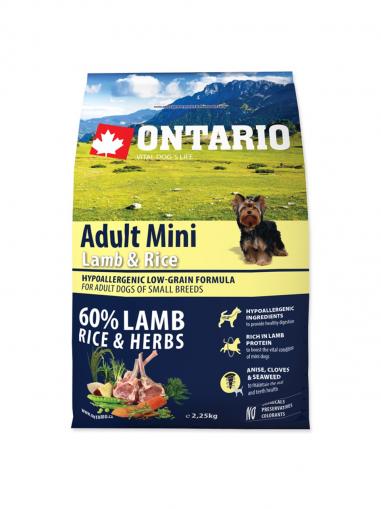 Ontario Adult Mini Lamb & Rice 2,25 kg