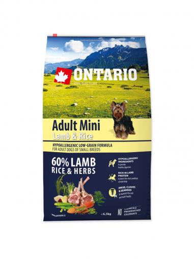 Ontario Adult Mini Lamb & Rice 6,5 kg