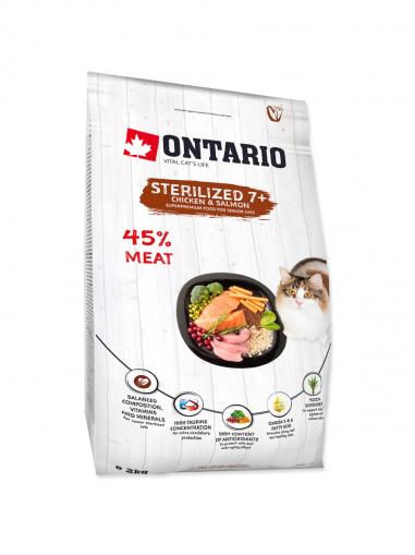 Ontario Cat Sterilised 7+ 2 kg