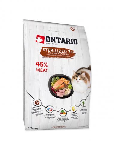 Ontario Cat Sterilised 7+ 6.5 kg