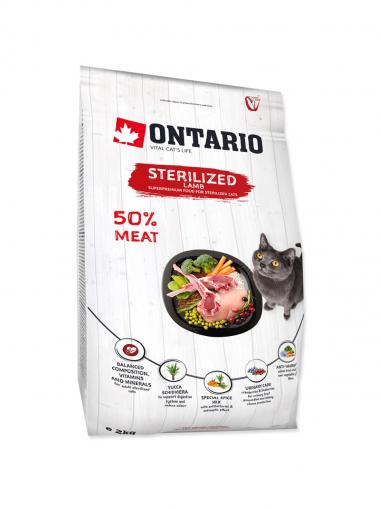 Ontario Cat Sterilised Lamb 2 kg