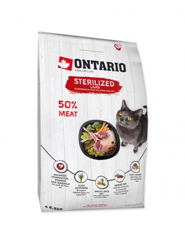 Ontario Cat Sterilised Lamb 6.5 kg