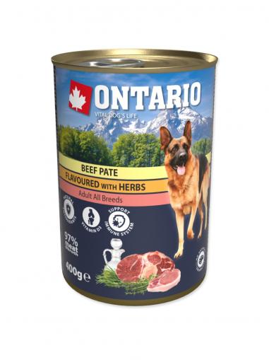 Ontario konzerva Beef Paté Flavoured with herbs 400 g