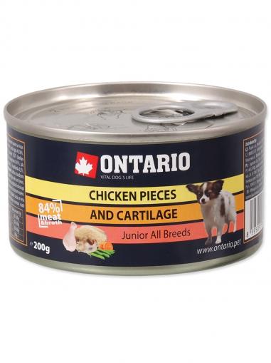 Ontario konzerva Junior Chicken Pieces+Cartilage 200 g