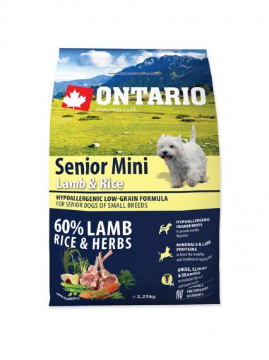 Ontario Senior Mini Lamb & Rice 2,25 kg