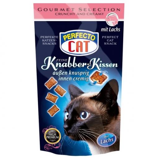 Perfecto Cat plněné polštářky s lososem 50 g
