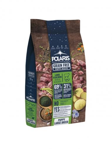 Polaris grain free Puppy large breed jehně, losos 12 kg