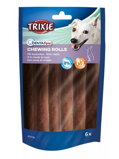 Trixie DENTAfun žvýkací rolky s králíkem 12 cm 6 ks 70 g