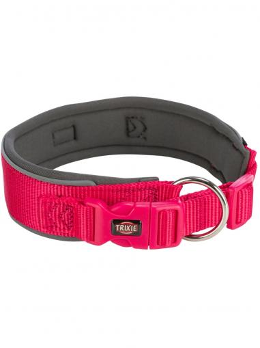 Trixie Obojek Premium extra široký fuchsia/grafit S-M 33-42 cm/35 mm