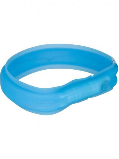 Trixie Obojek USB svítící plochý modrý