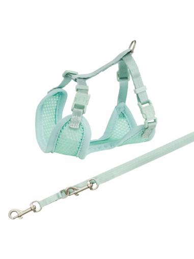 Trixie Postroj+vodítko JUNIOR souprava mátová 26-34 cm/10 mm 2 m